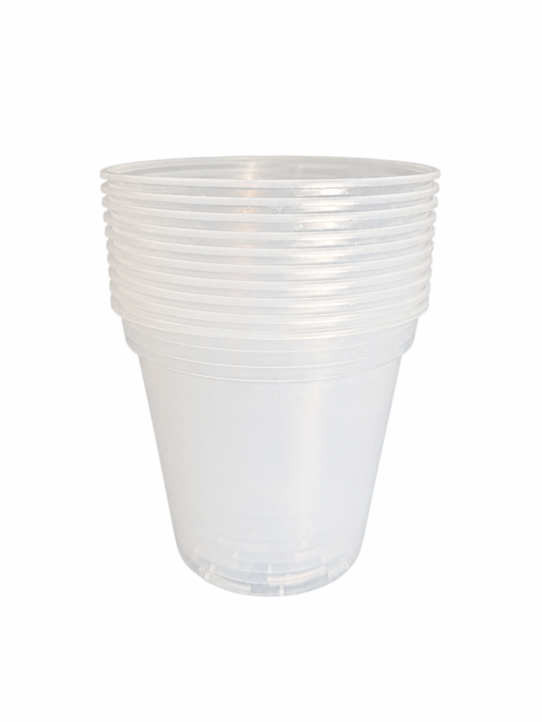 6 Inch super clear plastic pots - Set of 20