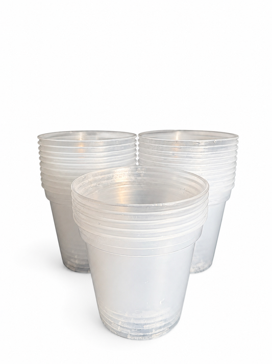 5 Inch super clear plastic pots - Set of 15