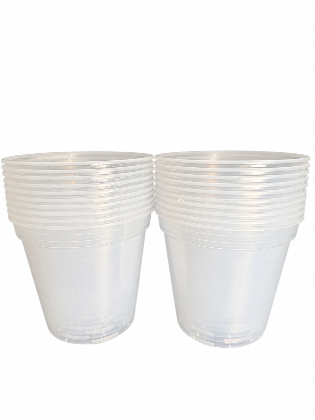6 Inch super clear plastic pots - Set of 5