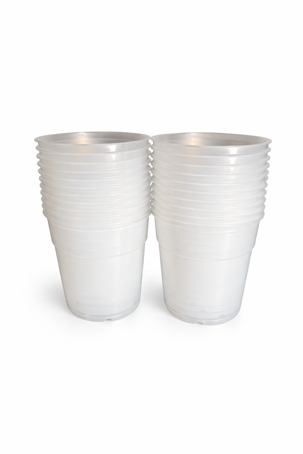 4.5 Inch clear plastic teku pots - Set of 10