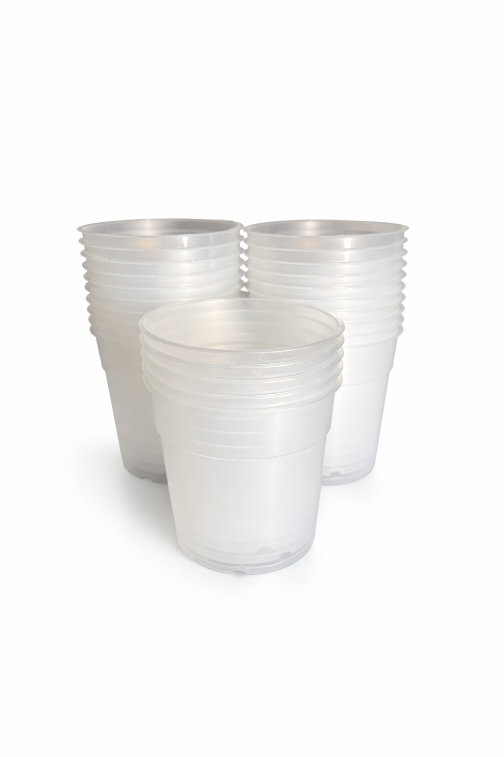 4.5 Inch clear plastic teku pots - Set of 10